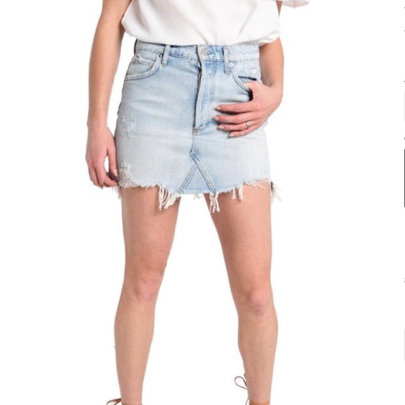 Agolde Quinn Mini Skirt Vega - Picture 1 of 12